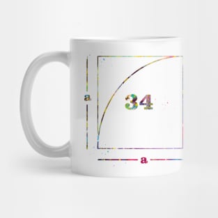 Fibonacci spiral Mug